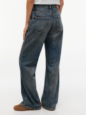 Женские джинсы Tommy Jeans Distressed Straight, цвет: Джинсовый тёмный — фото 5