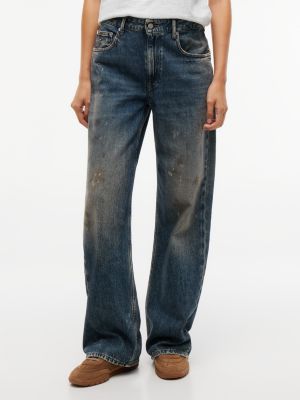 Женские джинсы Tommy Jeans Distressed Straight, цвет: Джинсовый тёмный — фото 1