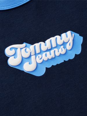 Женская футболка Tommy Jeans Puff Print Ringer, цвет: Тёмно-синий — фото 6