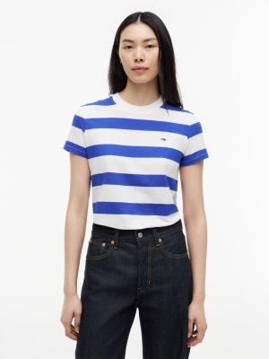 Tommy Jeans Rugby Stripe T-Shirt, Noble Blue Stripe