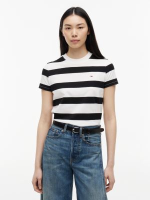 Tommy Jeans Rugby Stripe T-Shirt, Black Stripe