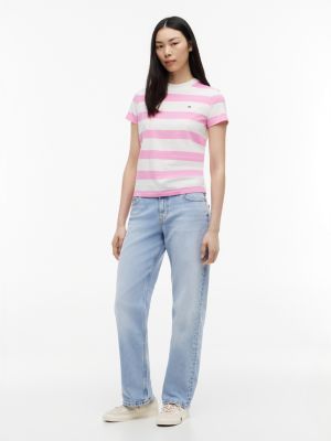 Женские футболки Tommy Hilfiger Tommy Jeans Rugby Stripe T-Shirt — фото 2