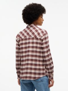Tommy Jeans Check Flannel Western Shirt — Brown Check 4