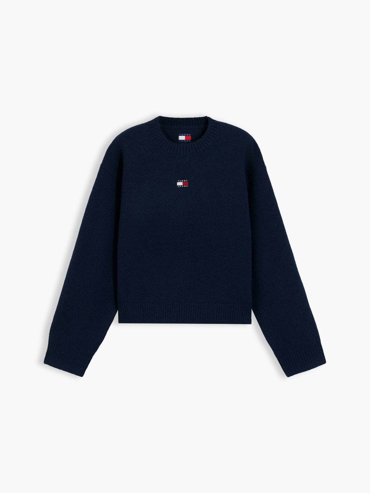 Tommy Jeans Badge Crewneck Sweater — Navy