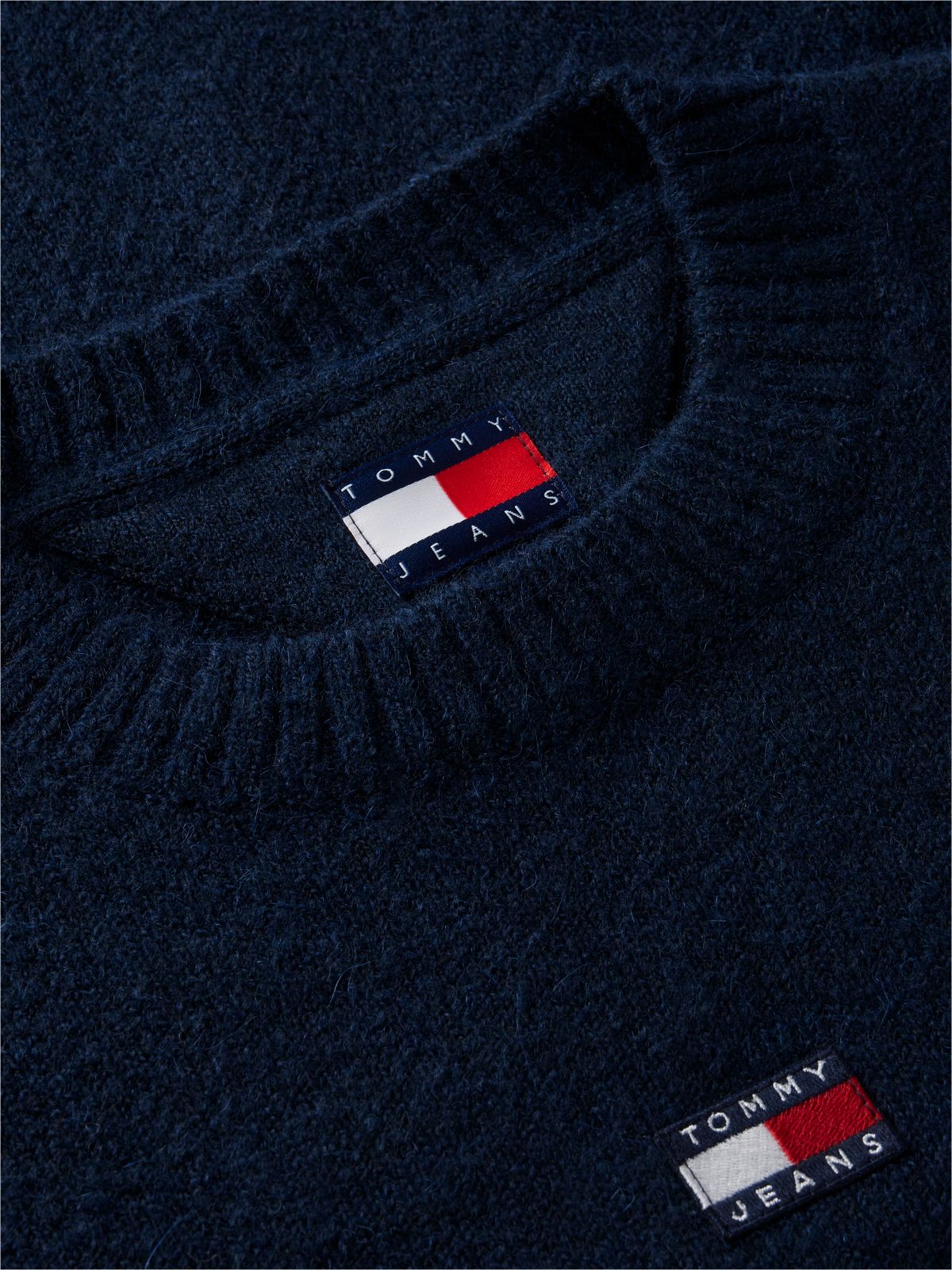 Tommy Jeans Badge Crewneck Sweater — Navy