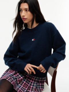 Tommy Jeans Badge Crewneck Sweater — Navy 3
