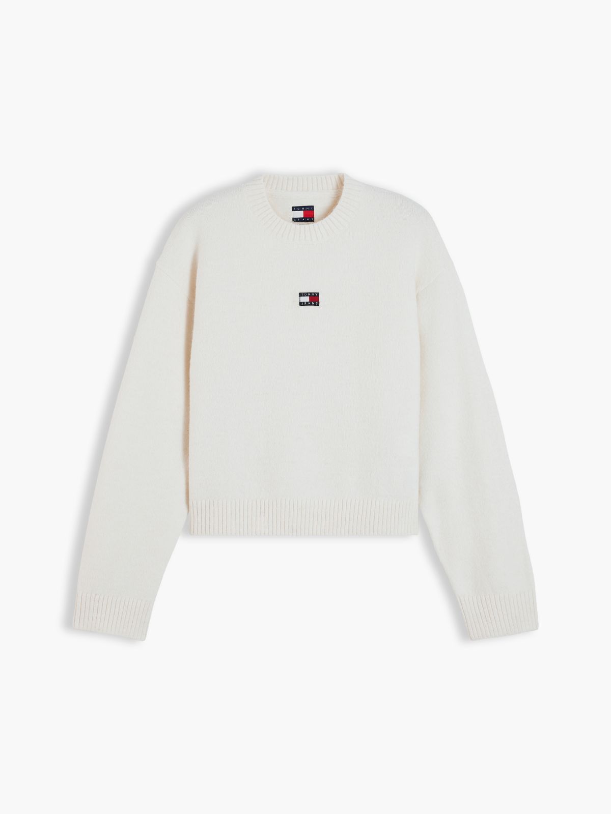 Tommy Jeans Badge Crewneck Sweater — Off White