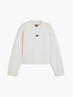 Tommy Jeans Badge Crewneck Sweater — Off White 5