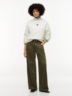 Tommy Jeans Badge Crewneck Sweater — Off White 2