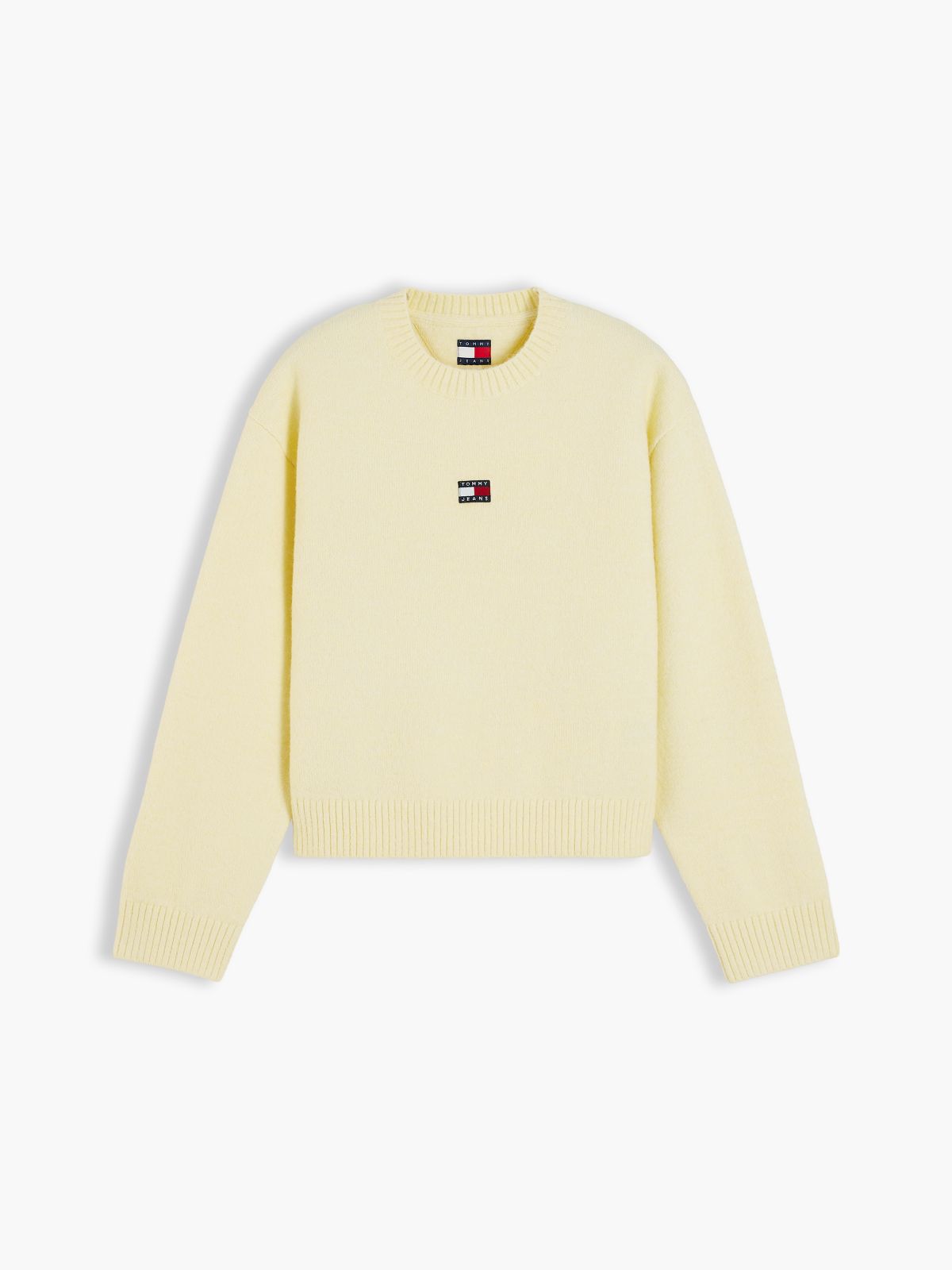 Tommy Jeans Badge Crewneck Sweater — Day Lily