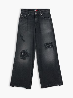 Женские джинсы Tommy Jeans Low-Rise Baggy, цвет: Джинсовый чёрный — фото 7