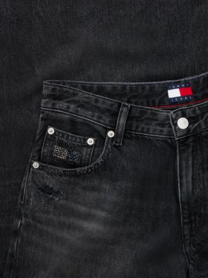 Женские джинсы Tommy Jeans Low-Rise Baggy, цвет: Джинсовый чёрный — фото 8