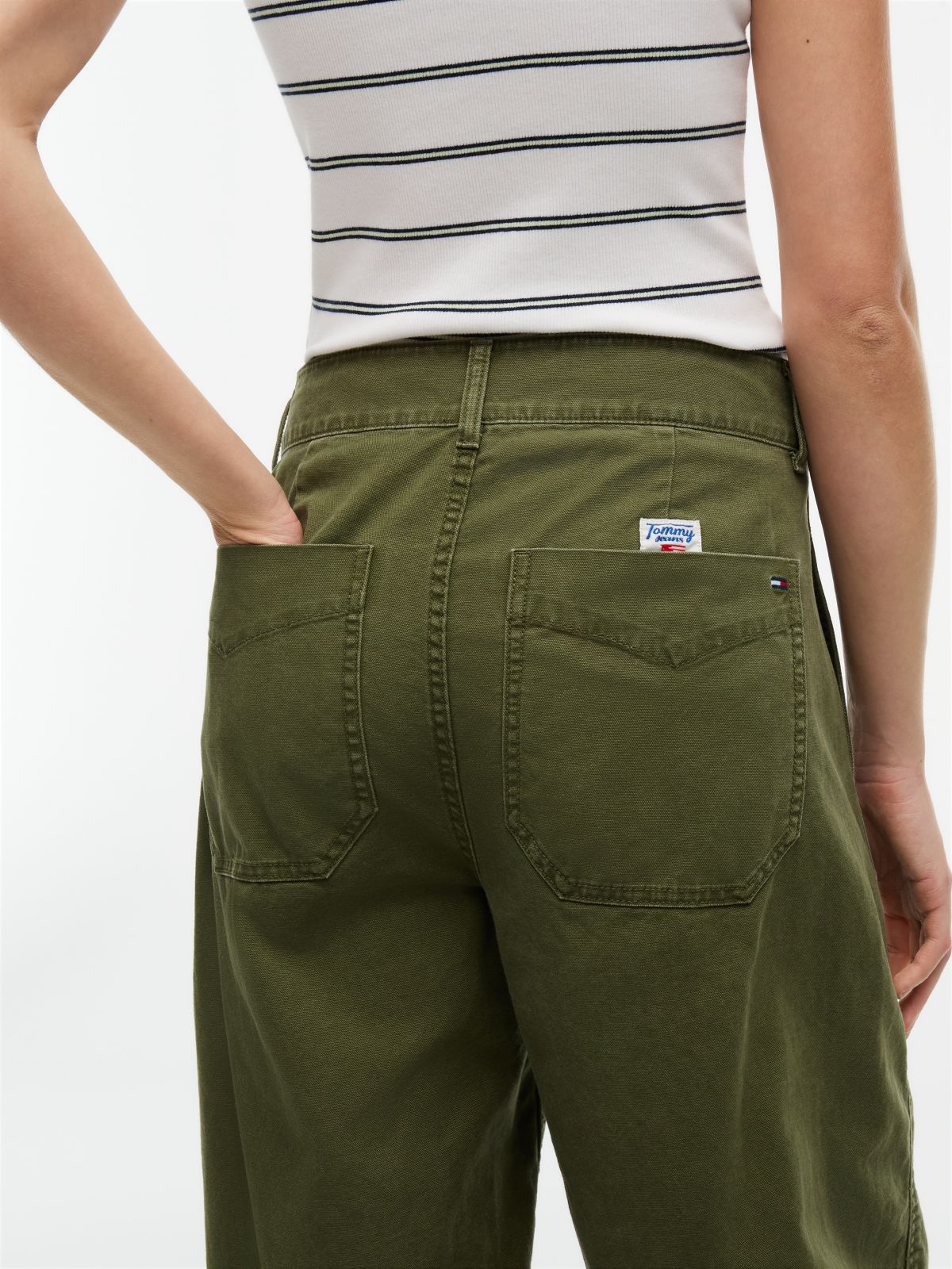 Tommy Jeans Barrel Pant — Dark Green