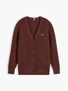 Tommy Jeans Cable Knit Cardigan — Pure Brown 5