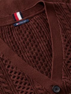 Tommy Jeans Cable Knit Cardigan — Pure Brown 6