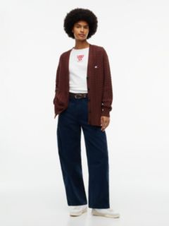 Tommy Jeans Cable Knit Cardigan — Pure Brown 2