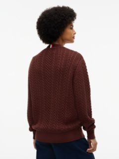 Tommy Jeans Cable Knit Cardigan — Pure Brown 4
