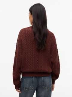 Tommy Jeans Cable Quarter-Zip Sweater — Pure Brown 5