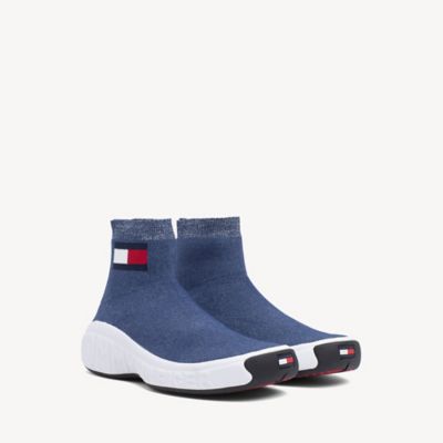 tommy hilfiger knitted sock rain boot