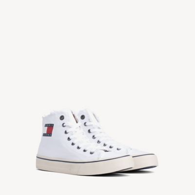 tommy hilfiger white high tops