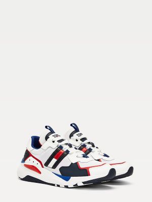 tommy hilfiger chunky sole leather trainers