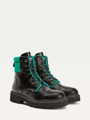 tommy hilfiger leather boots