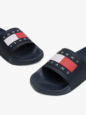 サンダル  Jeans Flag Pool Slide Tommy Jeans flag pool slides in black | ASOS
