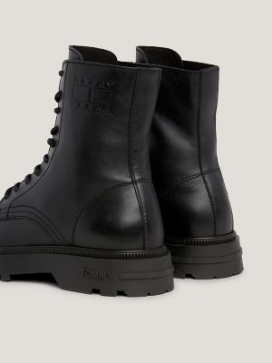 Tommy hilfiger black clearance big flag sparkle boots