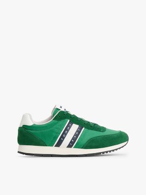 Tommy Jeans Mixed-Texture Runner Sneaker, Terrain
