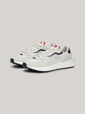 TJ Mix Material Chunky Sole Sneaker, Red/White / Blue