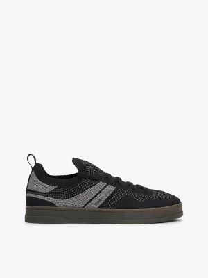 Tommy Jeans Low-Top Knit Sneaker, Black