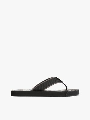 Tommy Jeans Palm Print Beach Flip-Flop, Black