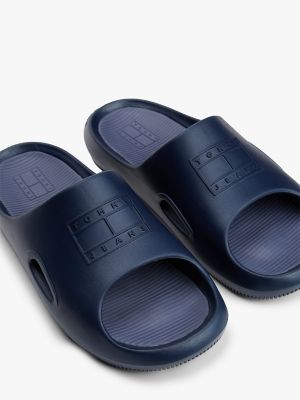 サンダル  Jeans Flag Pool Slide Men's Tommy Hilfiger Jeans Flag Pool Slide Sandals Green US