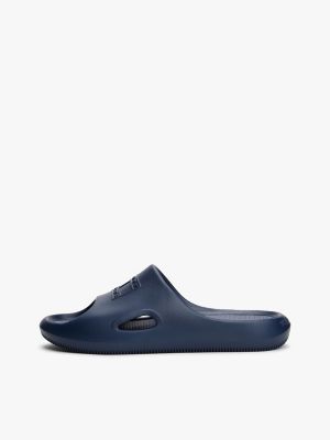 【  Jeans】Pool slides サンダル Tommy Jeans logo-badge Pool Slides | Black | FARFETCH