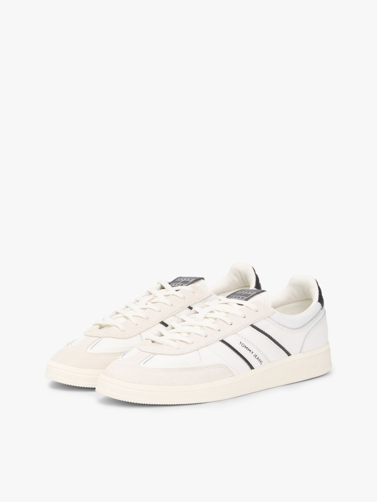 Tommy Jeans Suede Mix Skater Sneaker — Ecru/Black
