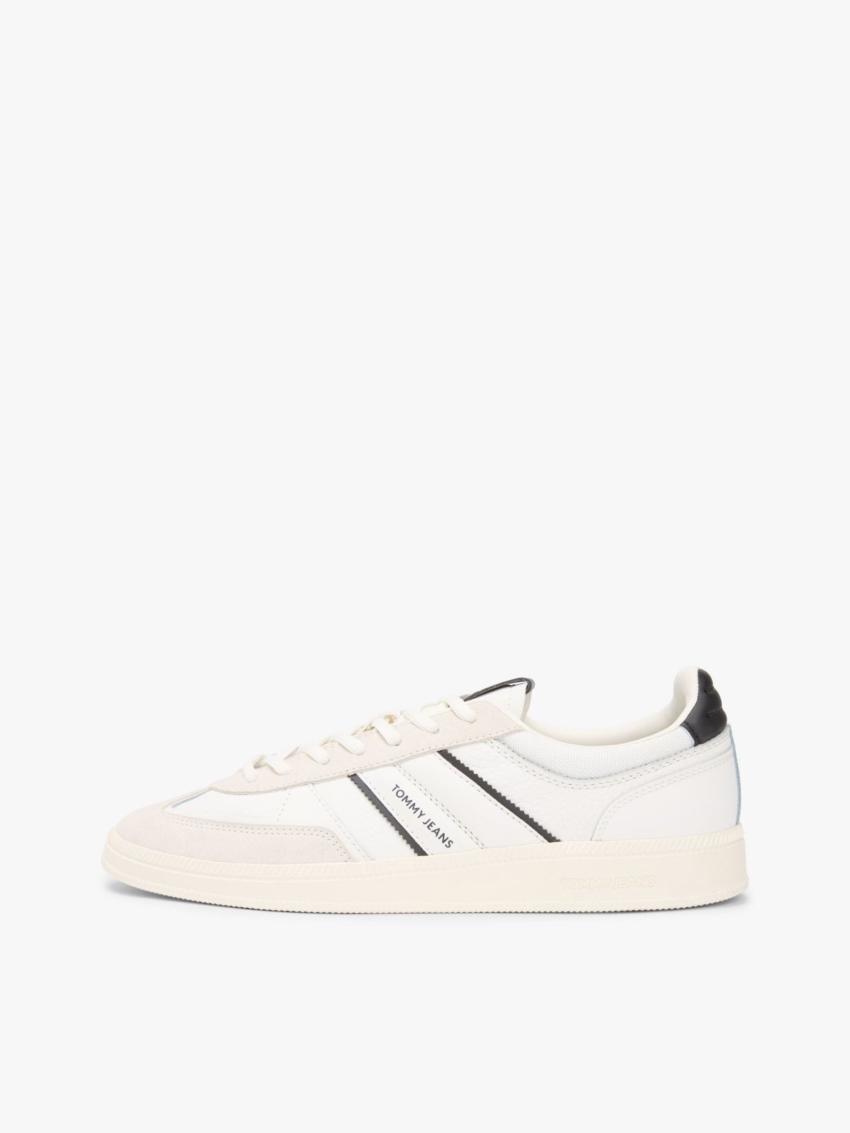 Tommy Jeans Suede Mix Skater Sneaker — Ecru/Black