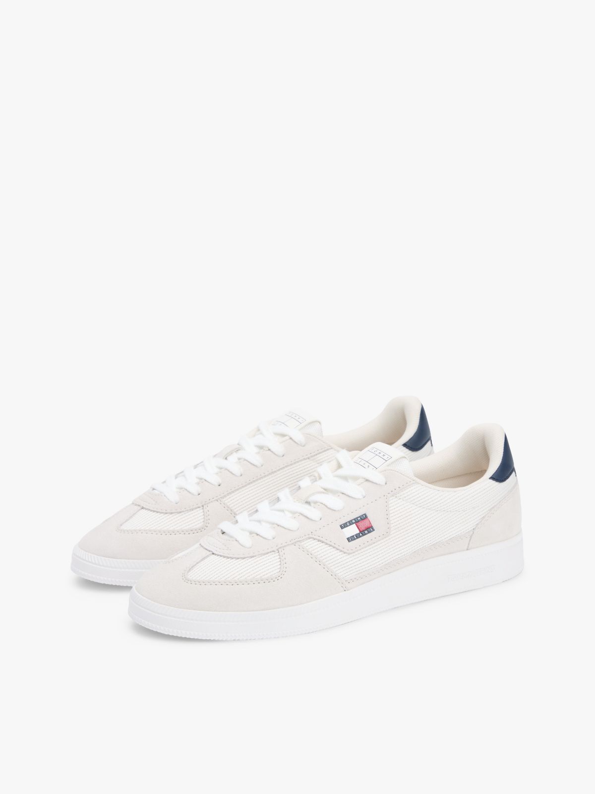Tommy Jeans Mixed-Texture Skater Sneaker — Stratus Grey