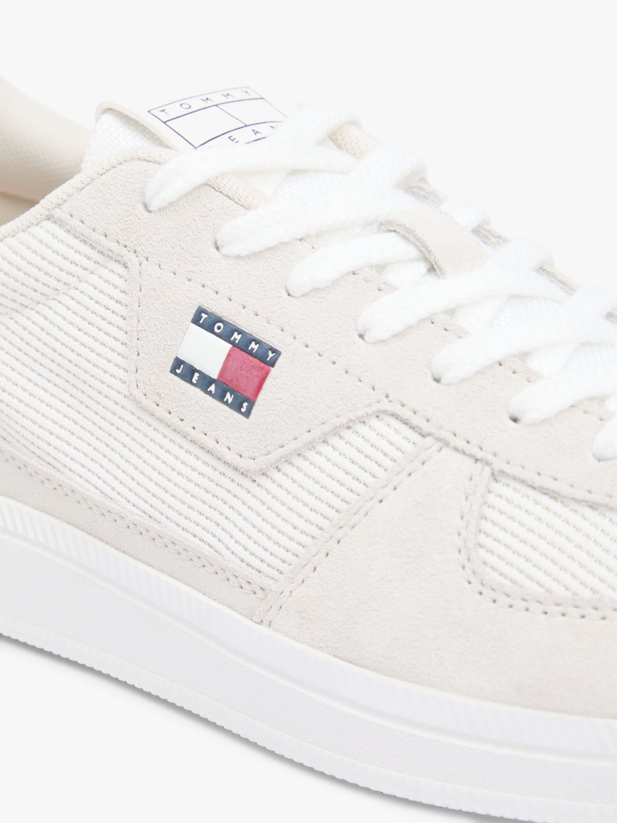Tommy Jeans Mixed-Texture Skater Sneaker — Stratus Grey