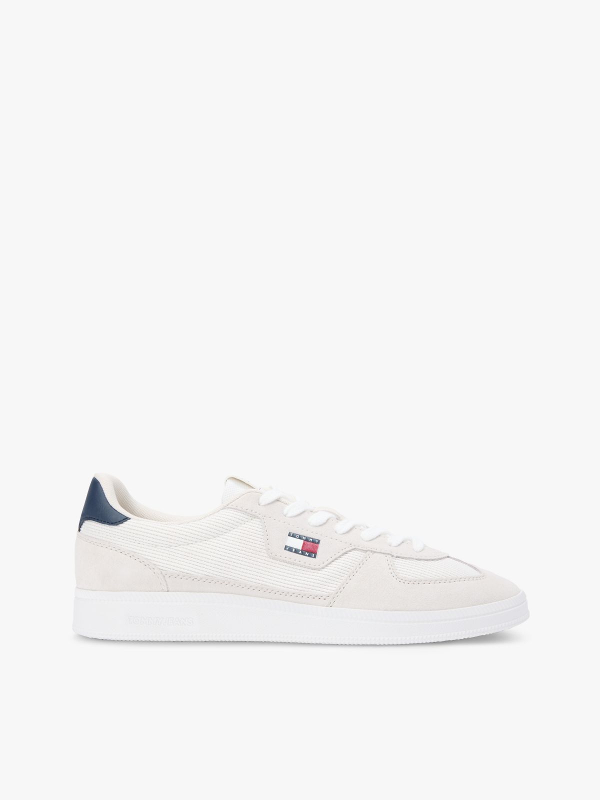Tommy Jeans Mixed-Texture Skater Sneaker — Stratus Grey