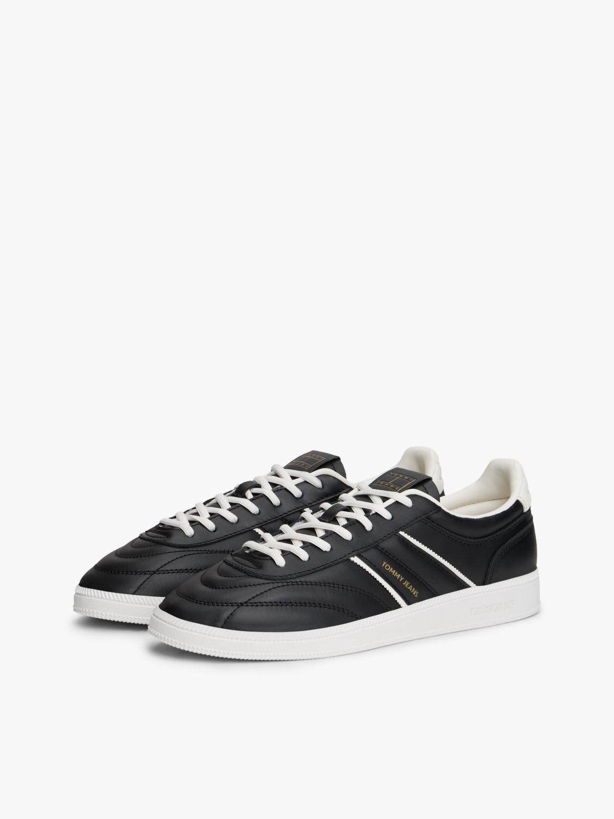 Tommy Jeans Leather Skater Sneaker — Black