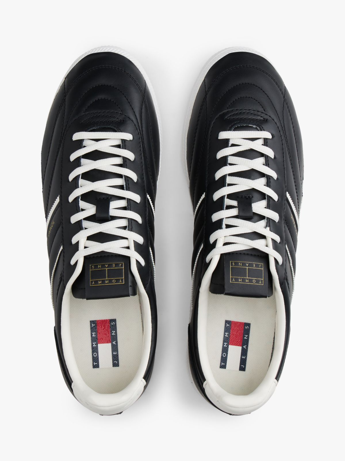 Tommy Jeans Leather Skater Sneaker — Black