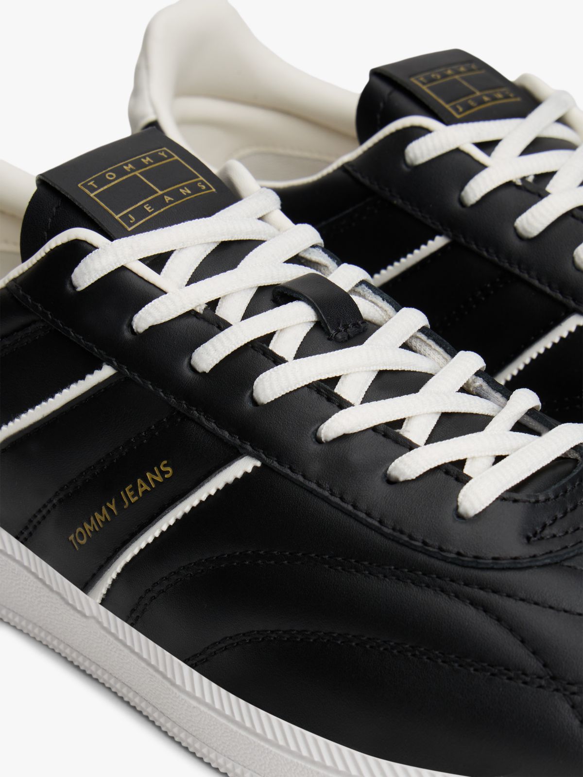 Tommy Jeans Leather Skater Sneaker — Black