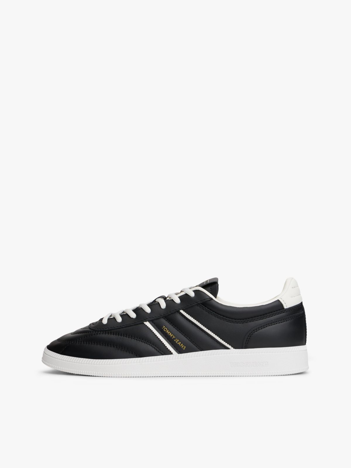 Tommy Jeans Leather Skater Sneaker — Black