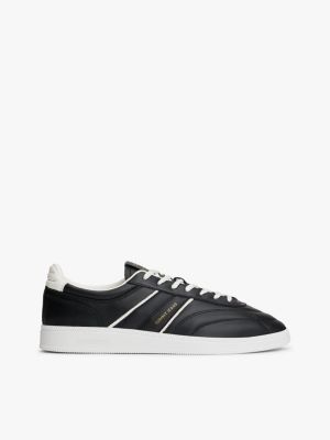 Tommy Jeans Leather Skater Sneaker, Black