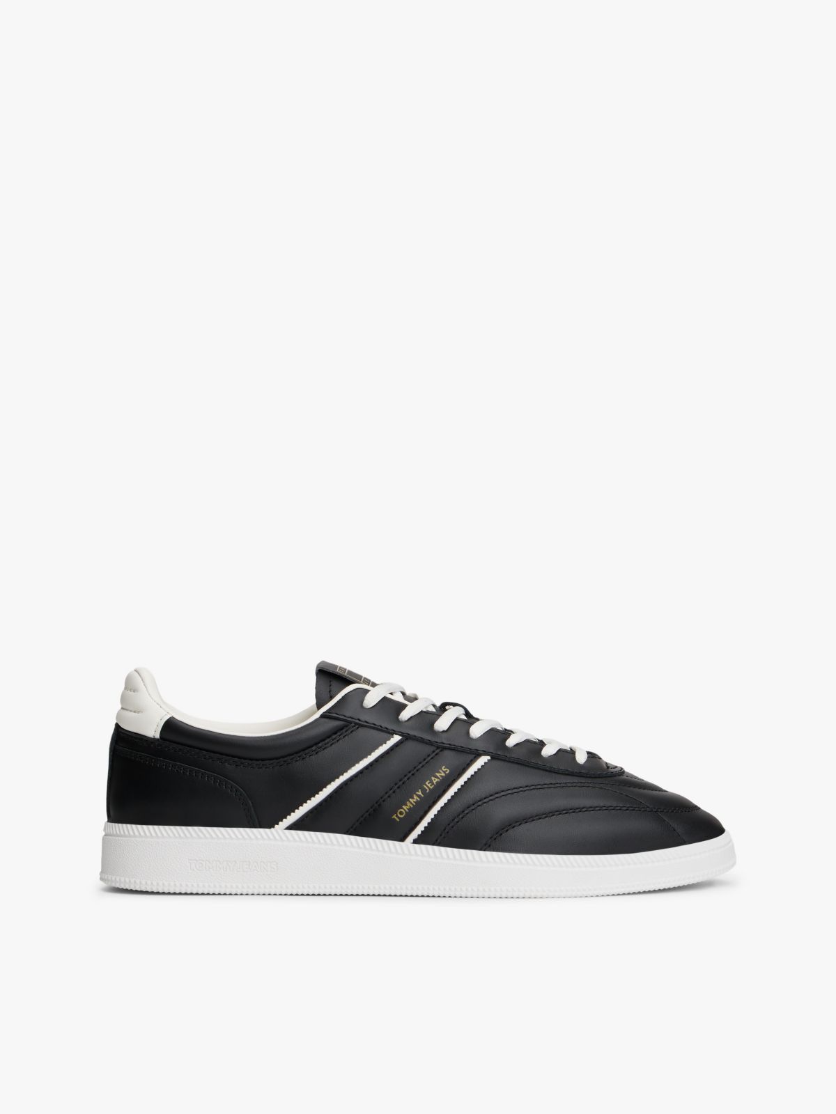 Tommy Jeans Leather Skater Sneaker — Black