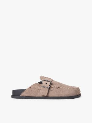 Tommy Jeans Suede Backless Loafer, Dusty Brown
