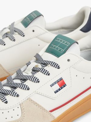Мужские кроссовки Tommy Hilfiger Tommy Jeans Mixed-Texture Skater, цвет: Экрю — фото 6