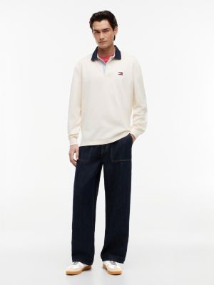 Мужские кроссовки Tommy Hilfiger Tommy Jeans Mixed-Texture Skater, цвет: Экрю — фото 8