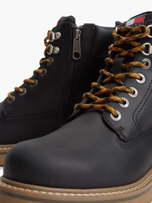 Мужские ботинки Tommy Jeans Archive Leather Outdoor Boot, цвет: Чёрный — фото 6