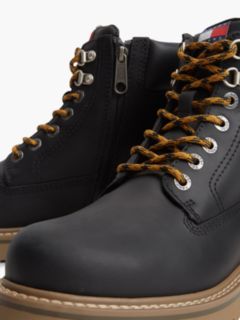 Tommy Jeans Archive Leather Outdoor Boot — Black 6